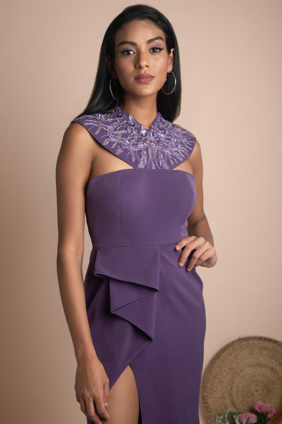 Draped Gown | Stylish formal and party wear.