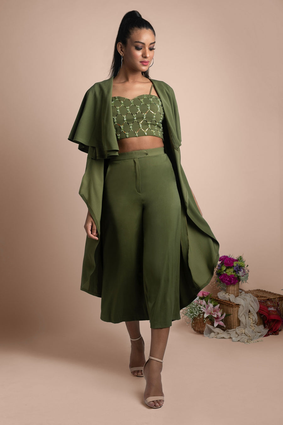 Mehak Murpana| Co-ord Set & Cape | Stylish formal and party wear.