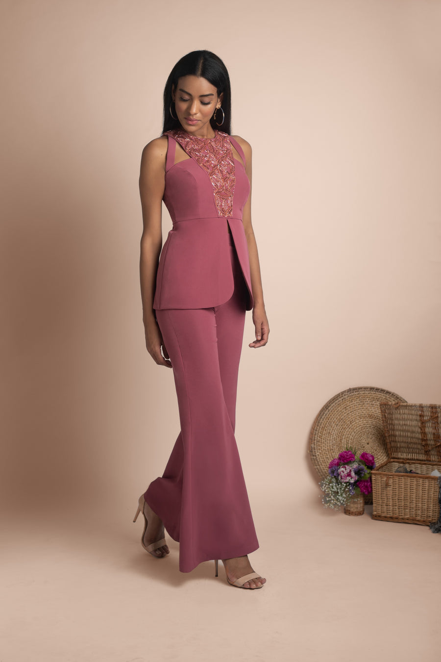 Mehak Murpana | Embroidered Pantsuit | Stylish formal and party wear.